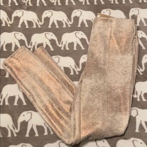 Anthropologie sueded metallic leggings ✨